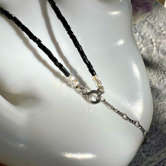 Vintage Dainty Sterling & Crystal Bracelet Anklet - Picture 10 of 13